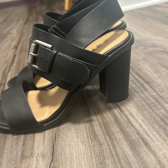 Esprit Black Strappy Heels (7) - Picture 4 of 5